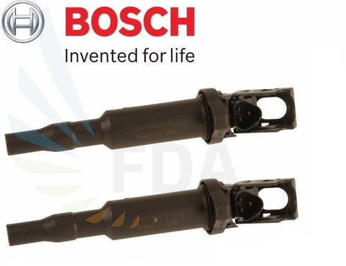 BMW Set of 2 Ignition Coils with Spark Plug Connectors (Original BOSCH Version)