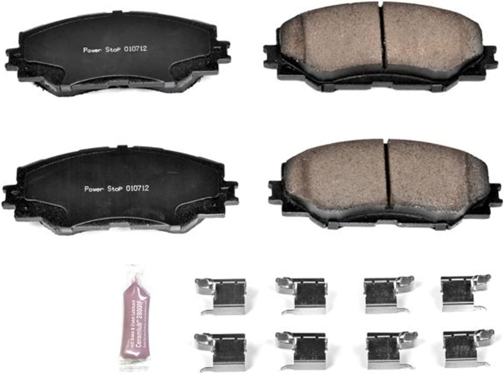 Power Stop Z23-1210 Front Z23 Evolution Sport Carbon Fiber Infused Ceramic Brake Pads with Hardware