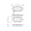 Centric Rear Disc Brake Pad for 09-14 Corolla (105.15720)