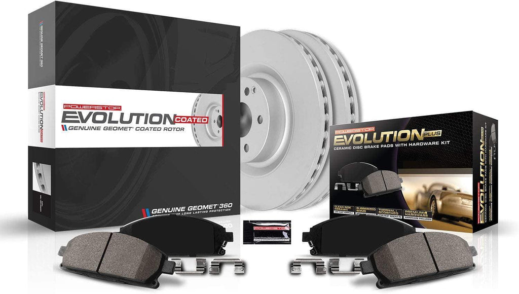 CRK8493 Z17 Rear Coated Rotor Kit-Coated Brake Rotors, Ceramic Brake Pads