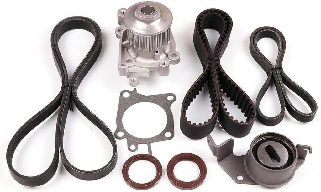 Timing Belt Water Pump Gaskets Tensioner Bearing Kit Fit for 2002-2007 Mitsubishi Lancer 2.0L Eng.Code"4G94"