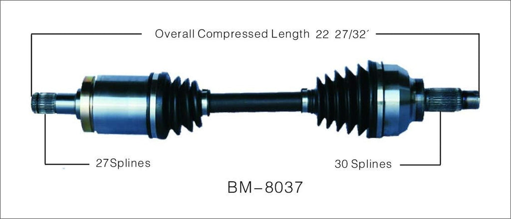 BM-8037 CV Axle Shaft