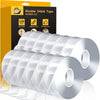 Double Sided Tape, Double-Sided Mounting Tape Nano Adhesive Tape Two Sided Tape, Transparent Double Stick Strips Wall Tape Poster Tape 1.18" X 10FT, 12-Pack