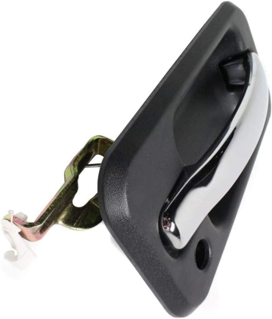 for Hummer H2 Exterior Door Handle Front, Passenger Side Black Bezel with Chrome Lever 2003-2009 | with Key Hole | Trim: Base | HU1311101 | 15104791