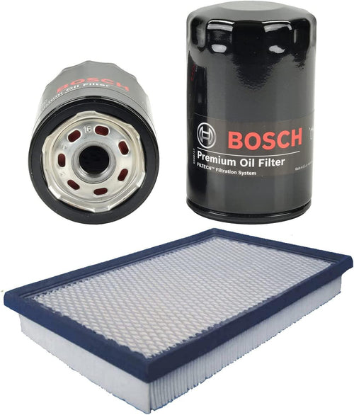Bosch 3422 & 5176WS Premium Oil Filter and Air Filter Bundle