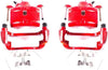 Front S2662 Pair of High-Temp Red Powder Coated Calipers