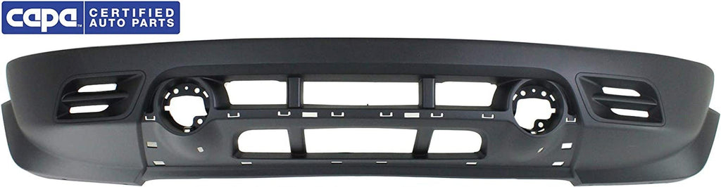Evan-Fischer Front Bumper Cover Compatible with 2011-2017 Jeep Patriot Lower Textured with Mldg Hole (For Chrome Trim) and Fog Lgt Holes - CAPA