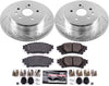 K6514 Rear Z23 Carbon Fiber Brake Pads with Drilled & Slotted Brake Rotors Kit