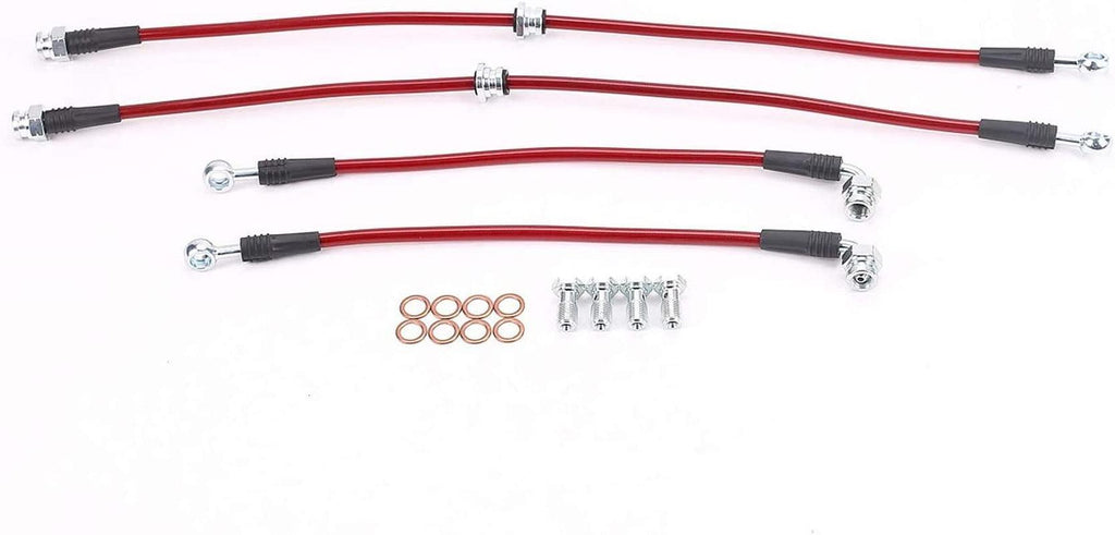 BH00078 Stainless Steel Brake Hose Kit- Front & Rear