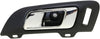 for Lincoln MKS Interior Door Handle Front, Driver Side Black Bezel with Chrome Lever (2009-2016) | with Door Lock Hole| Trim: Base/Ecoboost