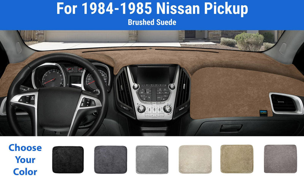 Dashboard Dash Mat Cover for 1984-1985 Nissan Pickup (Brushed Suede)