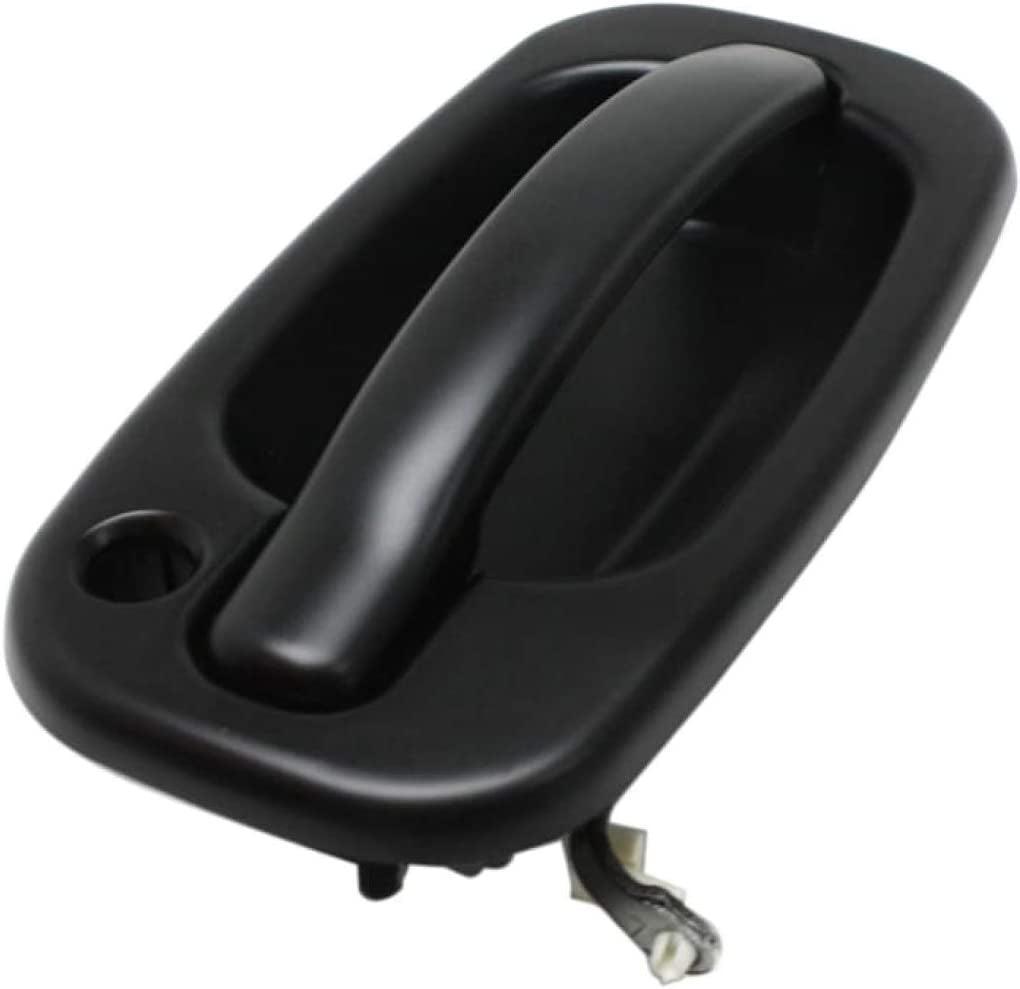for Chevy Silverado 1500 HD Exterior Door Handle Front Driver Side Smooth Black 2001-2006 | with Key Hole | Trim: LS/LT | GM1310140 | 15150735