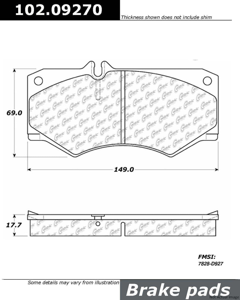 Centric Front Disc Brake Pad for G550, G65 AMG, G500, G55 AMG (102.09270)
