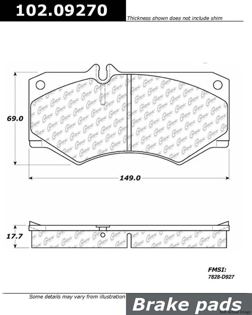 Centric Front Disc Brake Pad for G550, G65 AMG, G500, G55 AMG (102.09270)