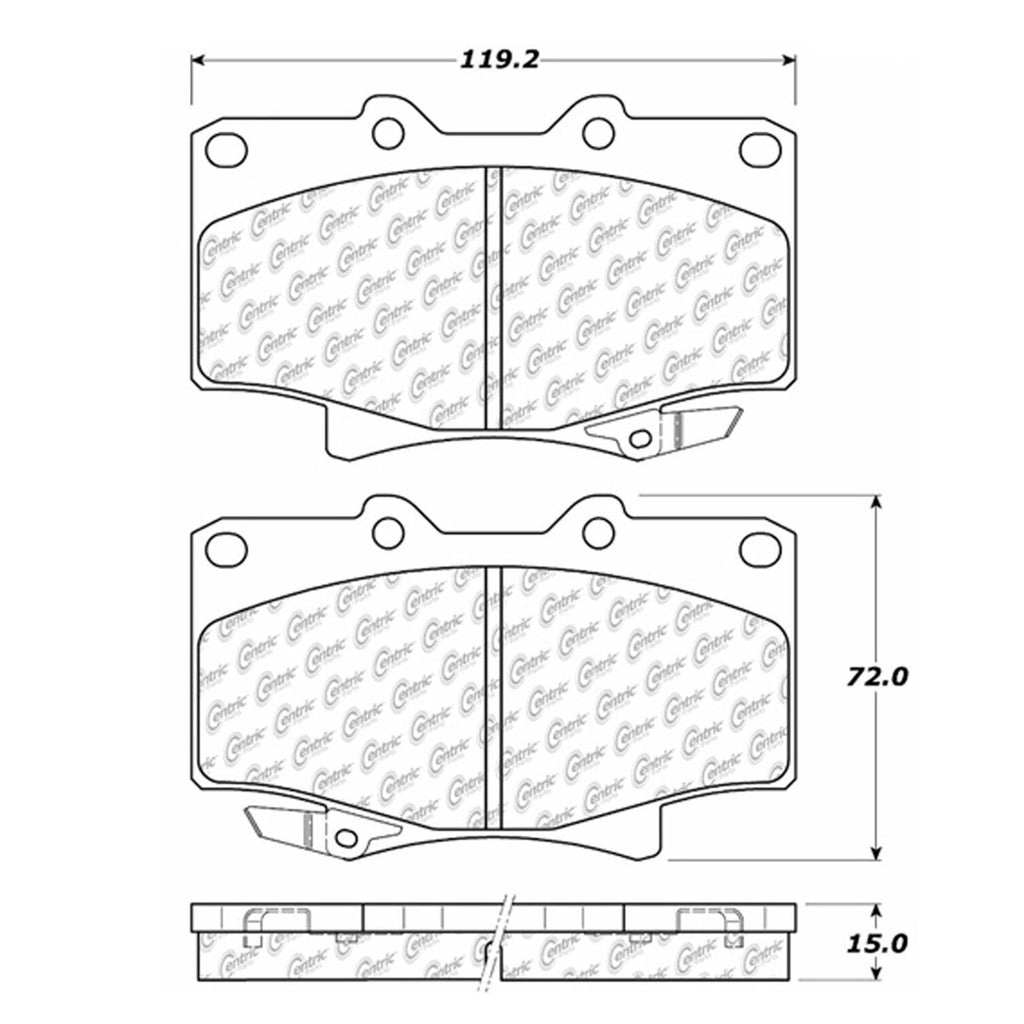 Centric Front Disc Brake Pad for LX450, Land Cruiser (102.05020)