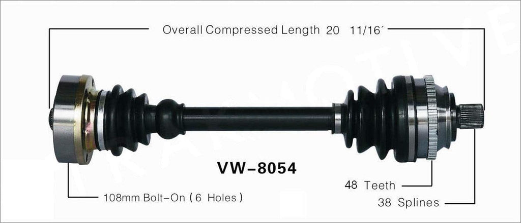 VW-8054 CV Axle Shaft