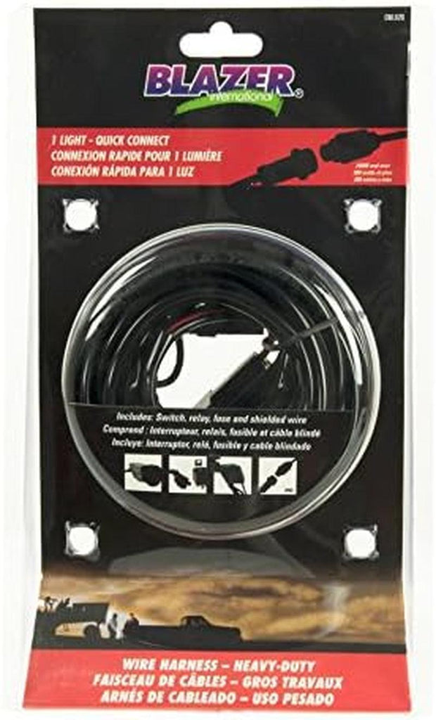 Blazer International  9' Heavy-Duty Quick-Connect Wire Harness for 1 Light