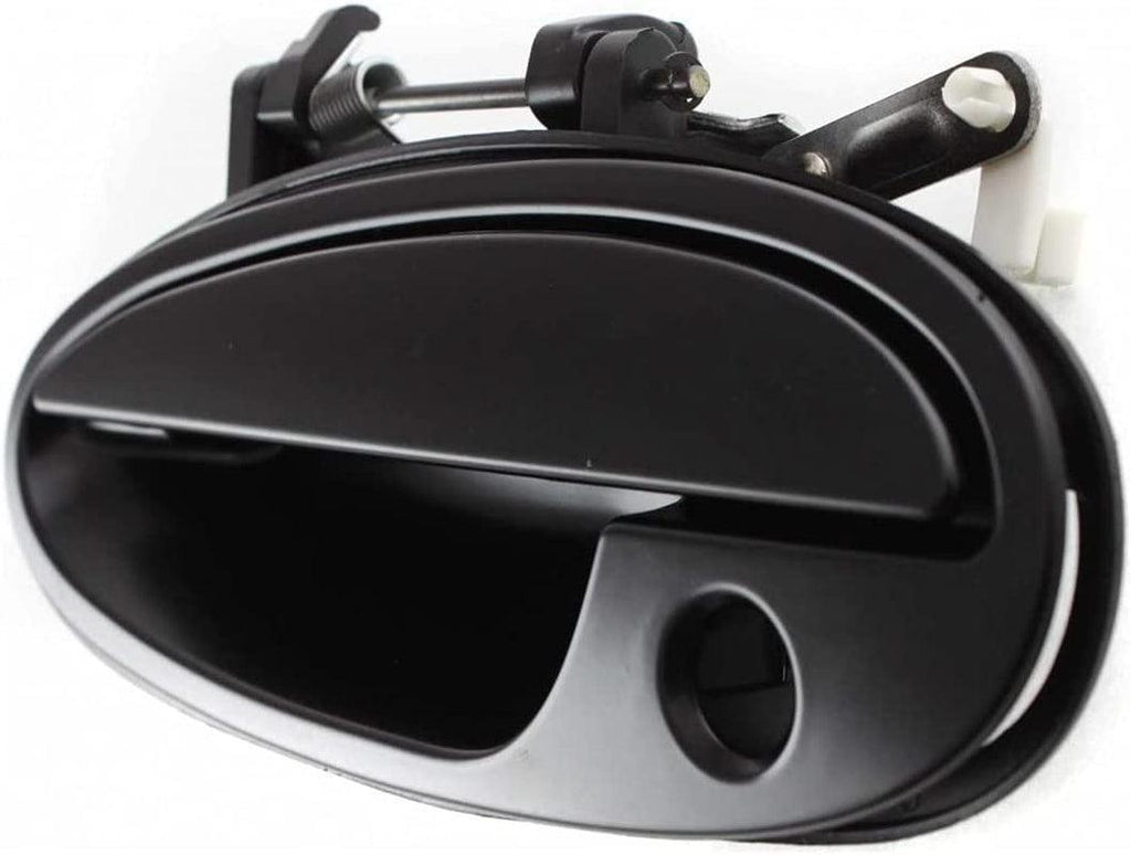 for Buick Park Avenue Exterior Door Handle Front, Driver Side Smooth Black 1997-2005 | with Key Hole | Trim: Base/Ultra | GM1310170 | 25699151