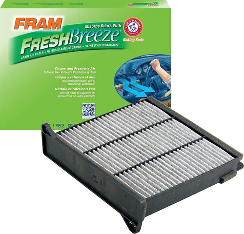 Fresh Breeze Cabin Air Filter Replacement for Car Passenger Compartment W/ Arm and Hammer Baking Soda, Easy Install, CF10746 for Mitsubishi Vehicles
