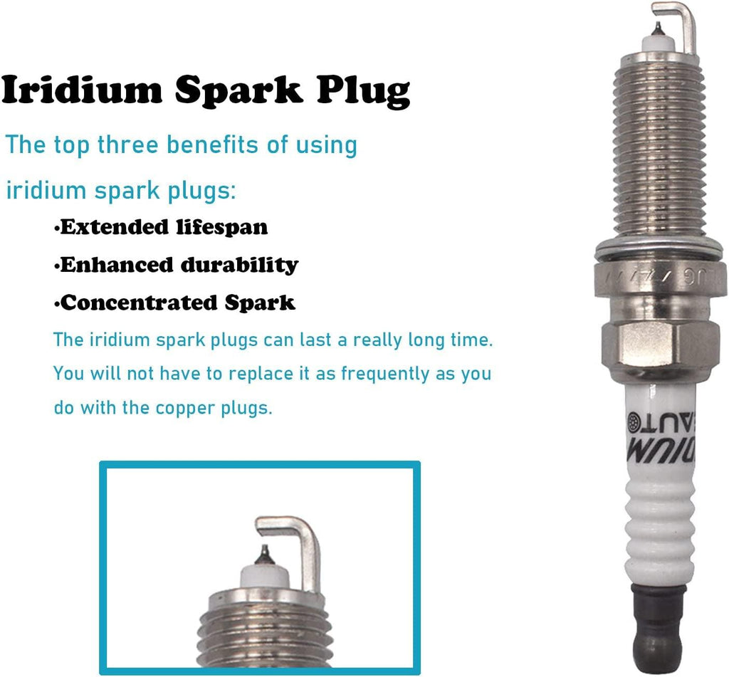 OYEAUTO Iridium Spark Plug Ignition Coil Pack Set of 4 Compatible with Toyota Prius Corolla Matrix V CT200H XD 1.8L L4 UF-596 UF-619 C1714 90919-02252 90919-02258