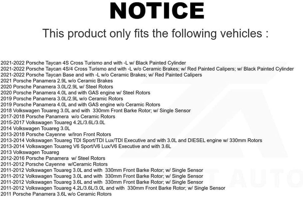 Mpulse Disc Brake Pads Wear Sensor SEN-2BWS0226 for Porsche Cayenne Volkswagen Touareg Panamera