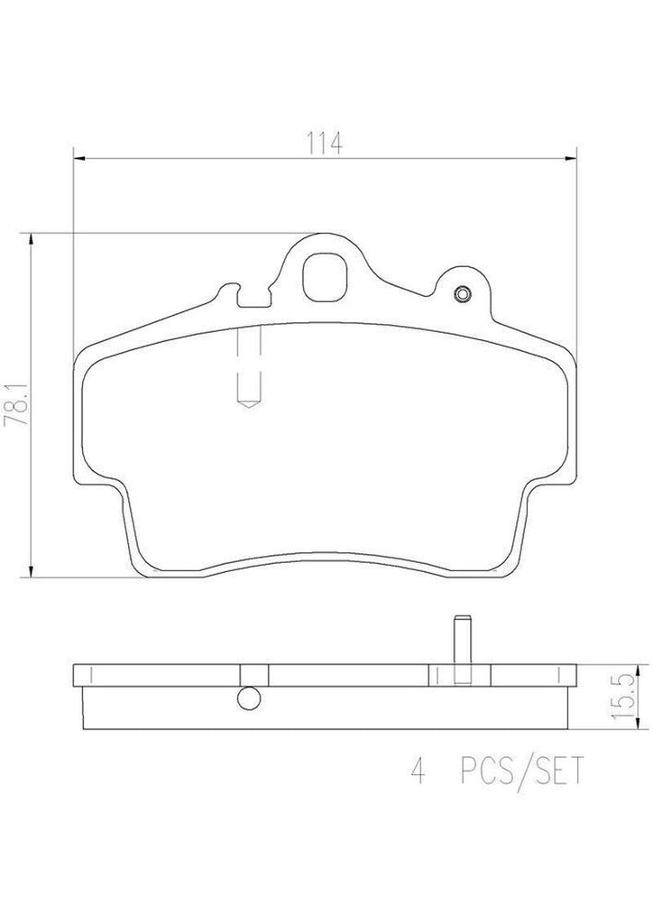 Brembo Front Disc Brake Pad Set for Boxster, Cayman (P65007N)
