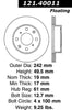 Centric Front Disc Brake Rotor for Honda (121.40011)