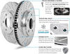 KC4338 Z23 Evolution Sport 1-Click Brake Kit with Powder Coated Calipers (Brake Pads, Drilled/Slotted Rotors)