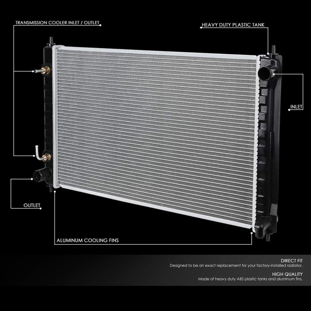 OEM-RA-2988 Aluminum Radiator Compatible with 07-18 Altima AT,26-3/8" W X 16-1/8" H X 11/16" D, 1-3/8" Inlet / 1-3/8" Outlet