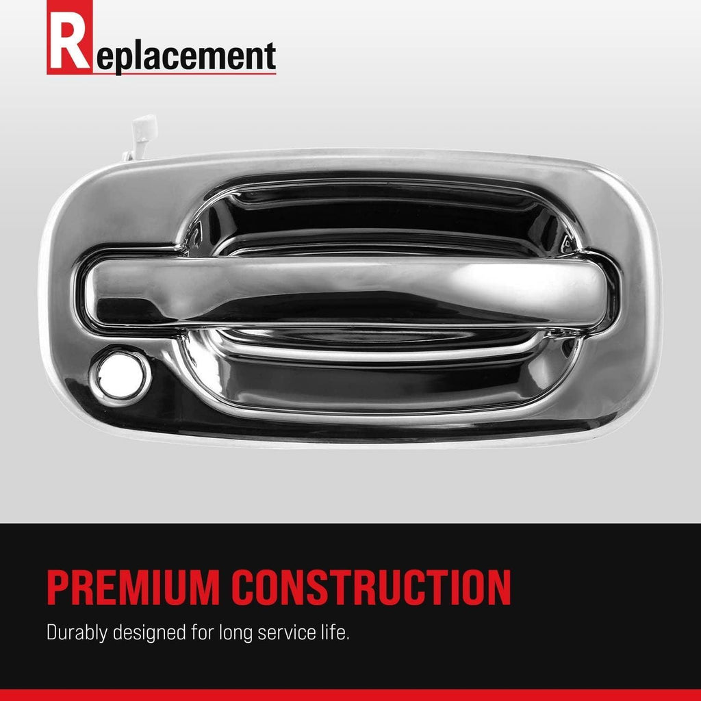 Rear, Driver and Passenger Side Exterior Door Handle Set of 2 Compatible with 2011-2016 Hyundai Elantra