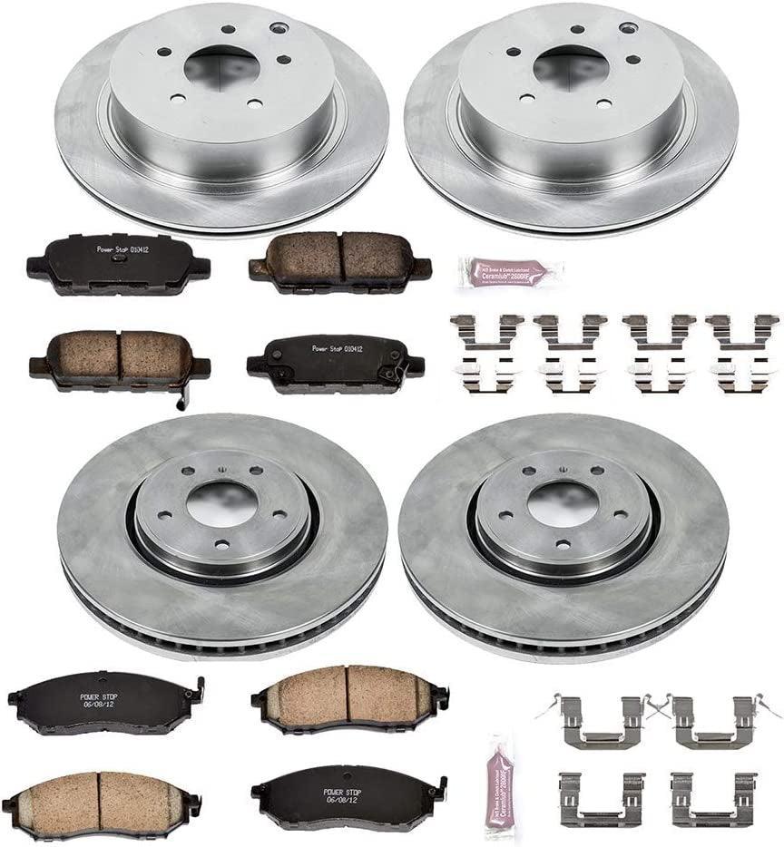 KOE4477 Autospecialty Front and Rear Replacement Brake Kit-Oe Brake Rotors & Ceramic Brake Pads