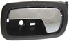 for Chevy Cobalt Interior Door Handle Front Driver Side Black Bezel with Chrome Lever 2005-2010 | Trim:All Submodels | GM1352166 | 22722755