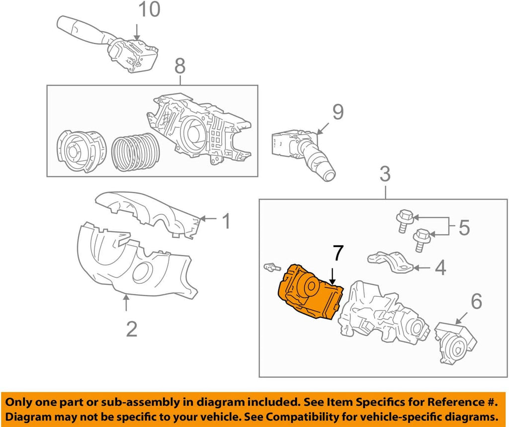 Genuine  35130-SAA-J51 Steering Switch