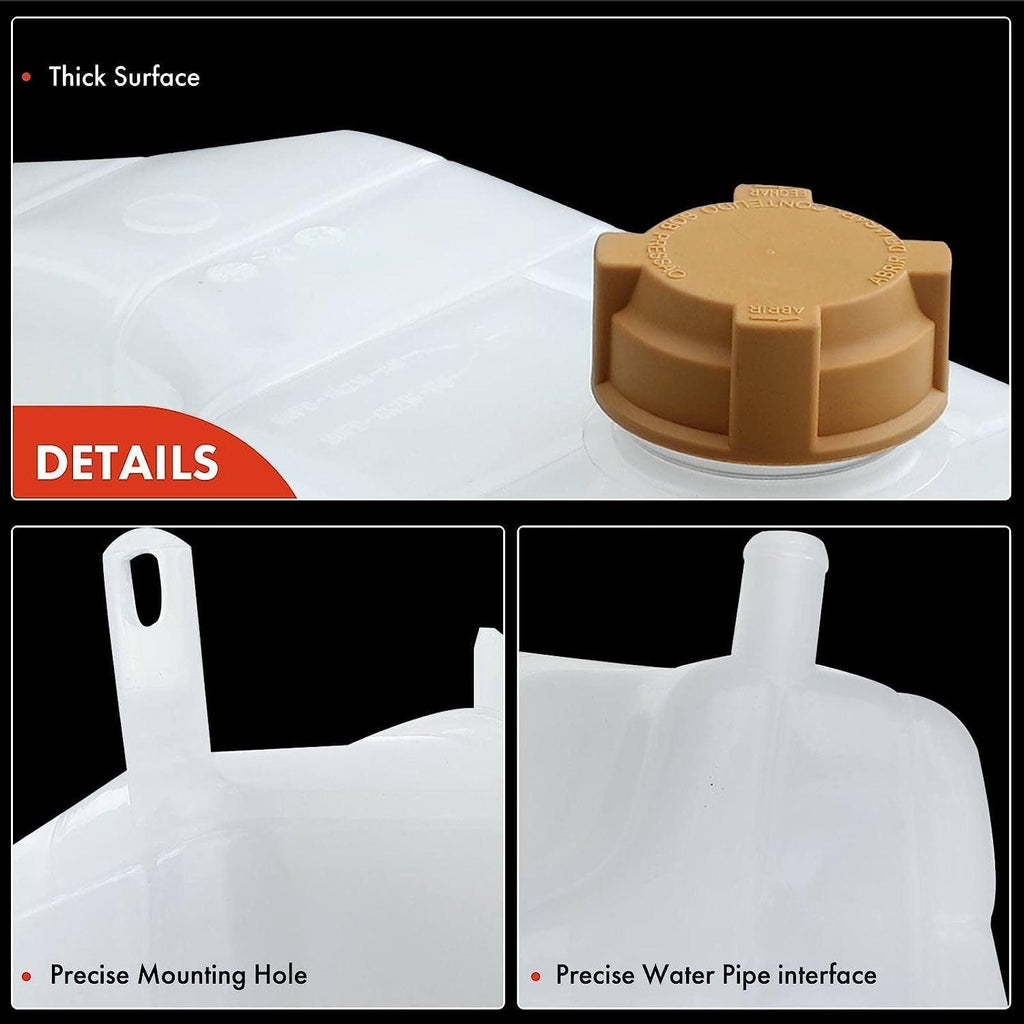 A-Premium Engine Coolant Overflow Recovery Reservoir Tank [W/Cap] Compatible with Ford Fiesta 1998-2000 L4 1.4L, Replace # 96FB8K218BG