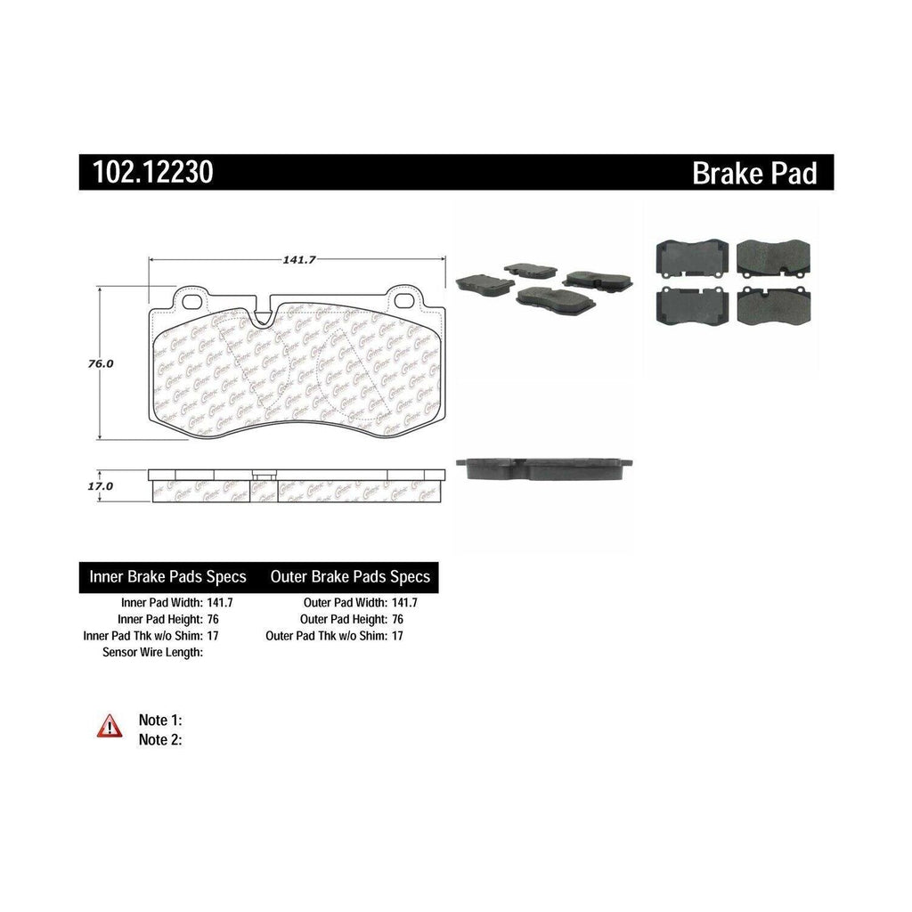 Centric Front Disc Brake Pad for Mercedes-Benz (102.12230)