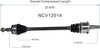 NCV12014 CV Axle Shaft Assembly for Select 2009-14 Chrysler 300; 2009-10, 2012-14 Dodge Charger - Rear Right (Passenger Side)