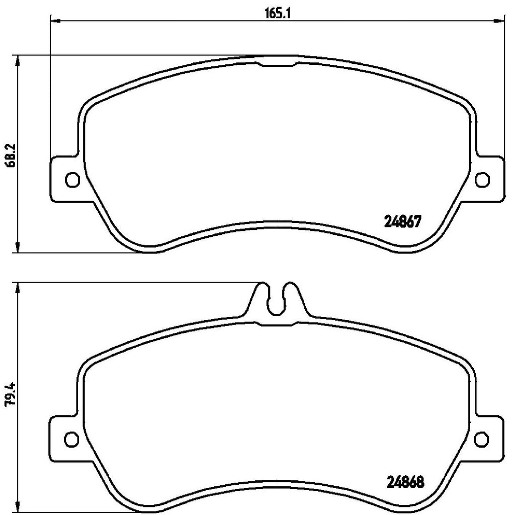 Brembo Front Disc Brake Pad Set for GLK250, GLK350 (P50086)