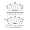 Centric Front Disc Brake Pad for Mercedes-Benz (102.13400)