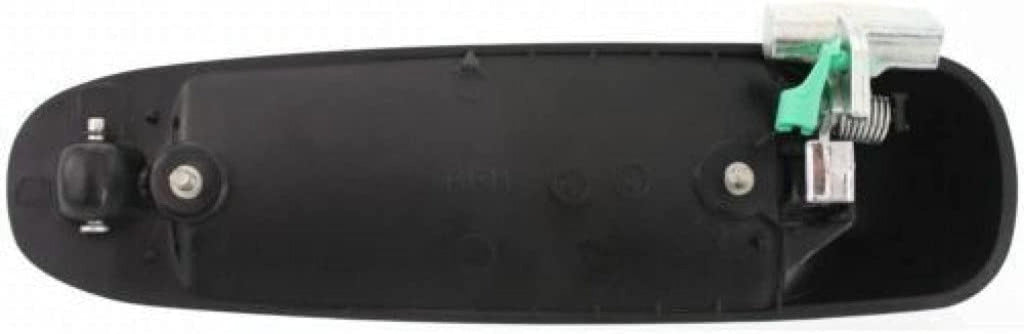 Compatible with Chrysler Aspen Exterior Door Handle 2007 2008 2009 Passenger Side | Rear Smooth Black Bezel W/Chrome Lever | Trim: All Submodels | CH1521118 | 1EH601XRAA