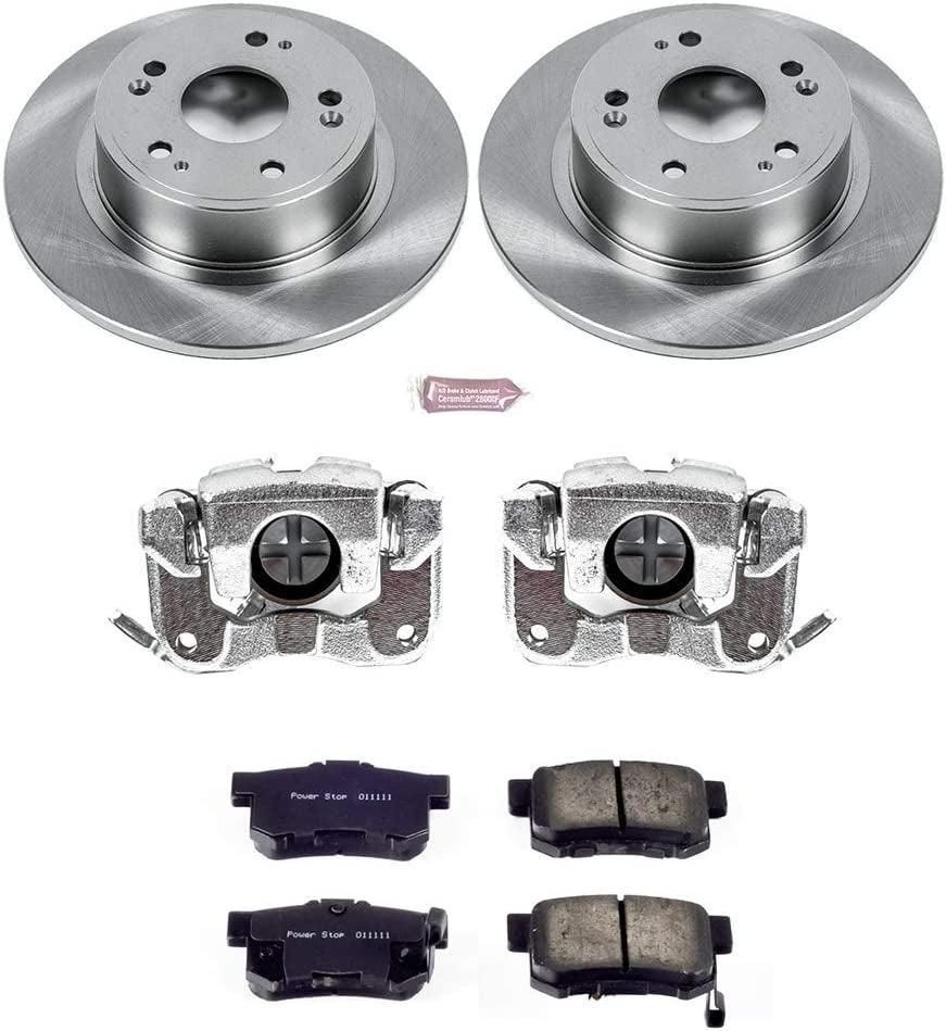 KCOE3128A Autospeciality Replacement Rear Caliper Kit- OE Rotors, Ceramic Brake Pads, Calipers
