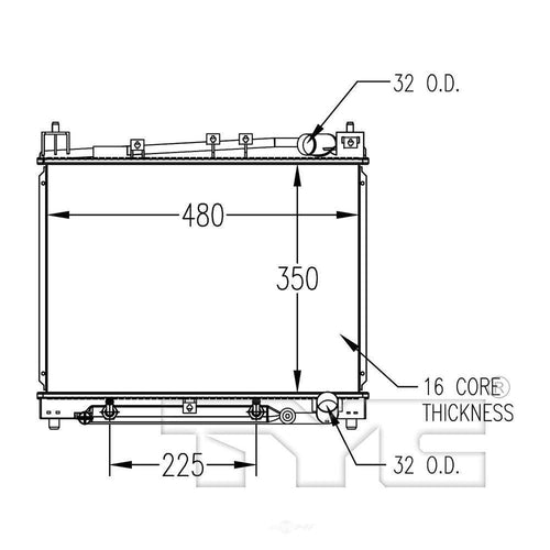 TYC 2305 Radiator Assembly