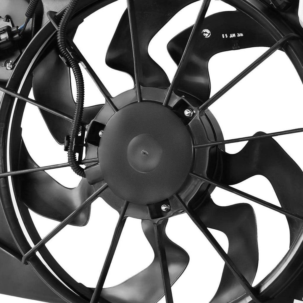 OEM-RF-0012 Factory Style Radiator Cooling Fan Assembly Cooling Efficiency Improved Direct Replacement [Compatible with 17-19 Elantra], Black