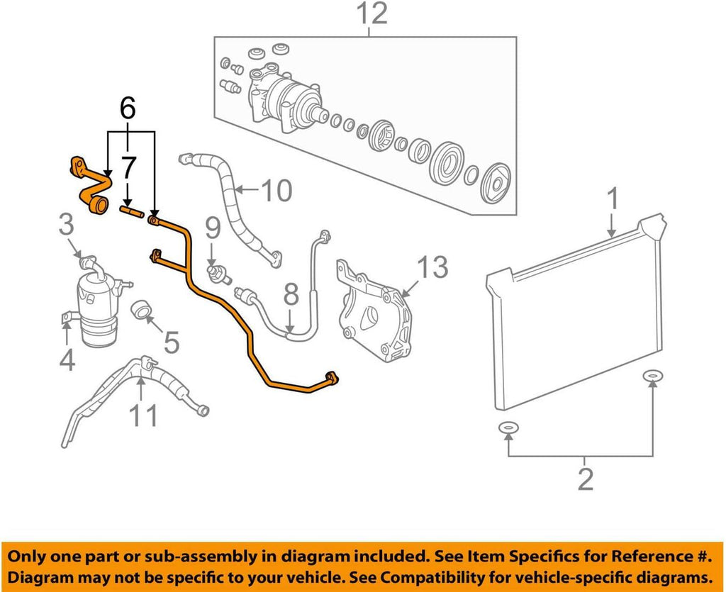 Genuine  22876353 Air Conditioning Evaporator Tube