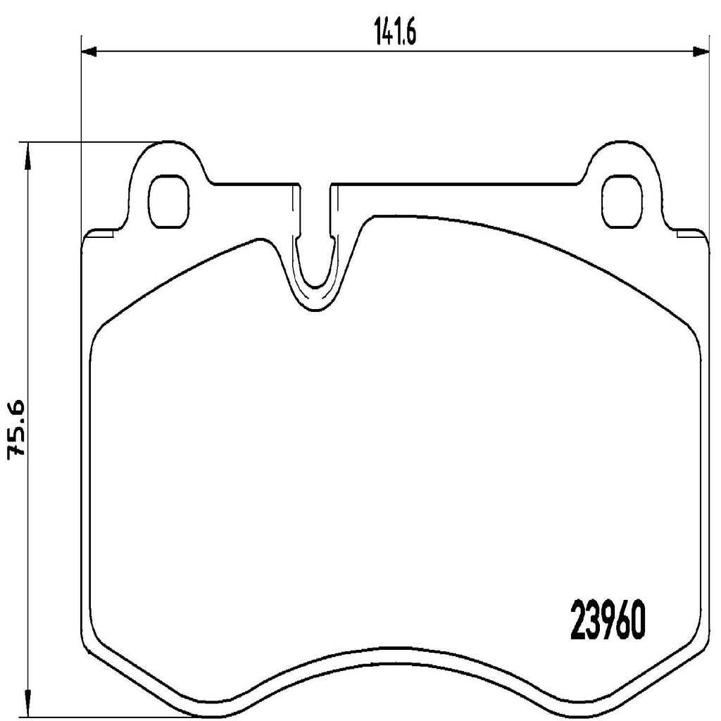 Brembo Front Disc Brake Pad Set for Mercedes-Benz (P50074)