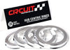 Circuit Performance 73.1Mm OD to 66.6Mm ID Silver Aluminum Hub Centric Rings Compatible with Audi A3 A4 A5 A7, BMW 5 7 Series X3, Mercedes C Class E Class S Class GL ML with 66.56 Hub Bore