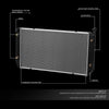 OEM-RA-1521 Factory Style Aluminum Cooling Radiator Compatible with 94-00 C/K 2500 3500, 34" W X 19-1/2" H X 2-1/8" D, 1-5/16" Inlet / 1-5/16" Outlet
