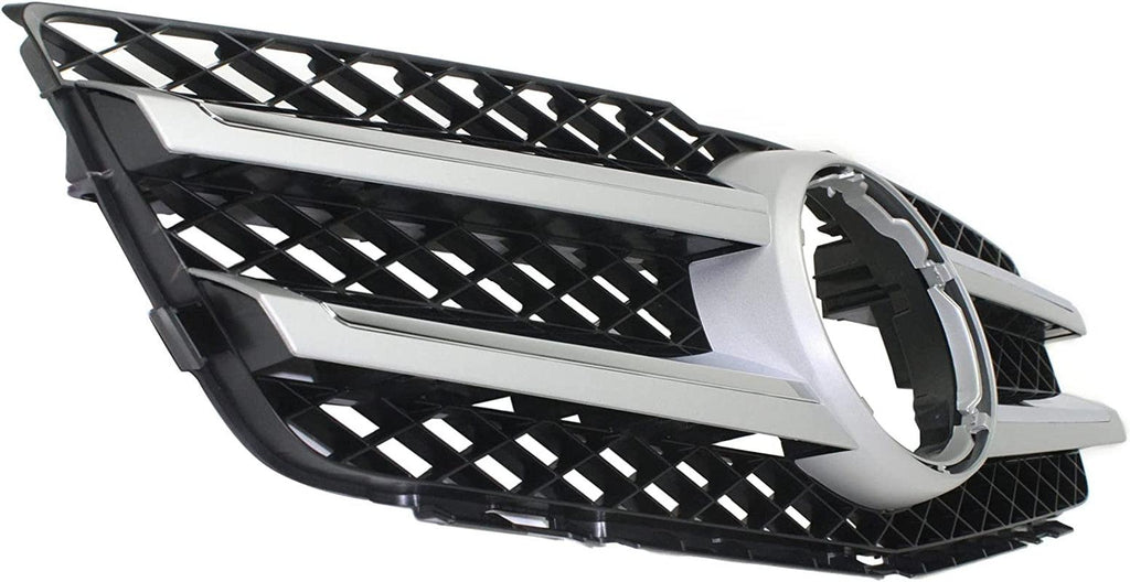 Grille Assembly for MERCEDES BENZ GLK250/GLK350 10-15 Black W/Chrome Molding W/Aluminum Trim