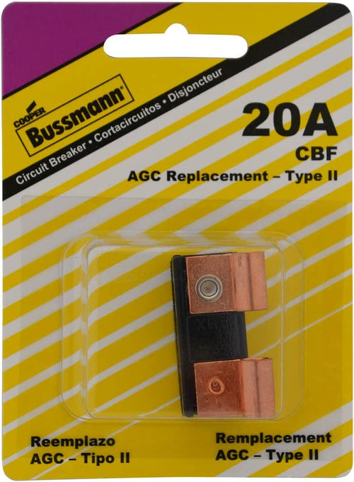 (BP/CBF-20-RP) 20 Amp CBF Type-Ii Circuit Breaker for Glass Fuse Panel