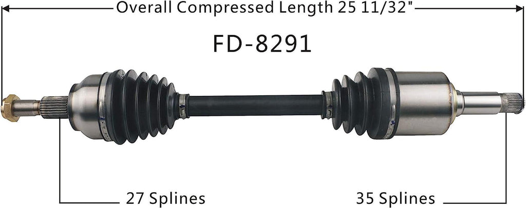 FD-8291 CV Axle, 1 Pack