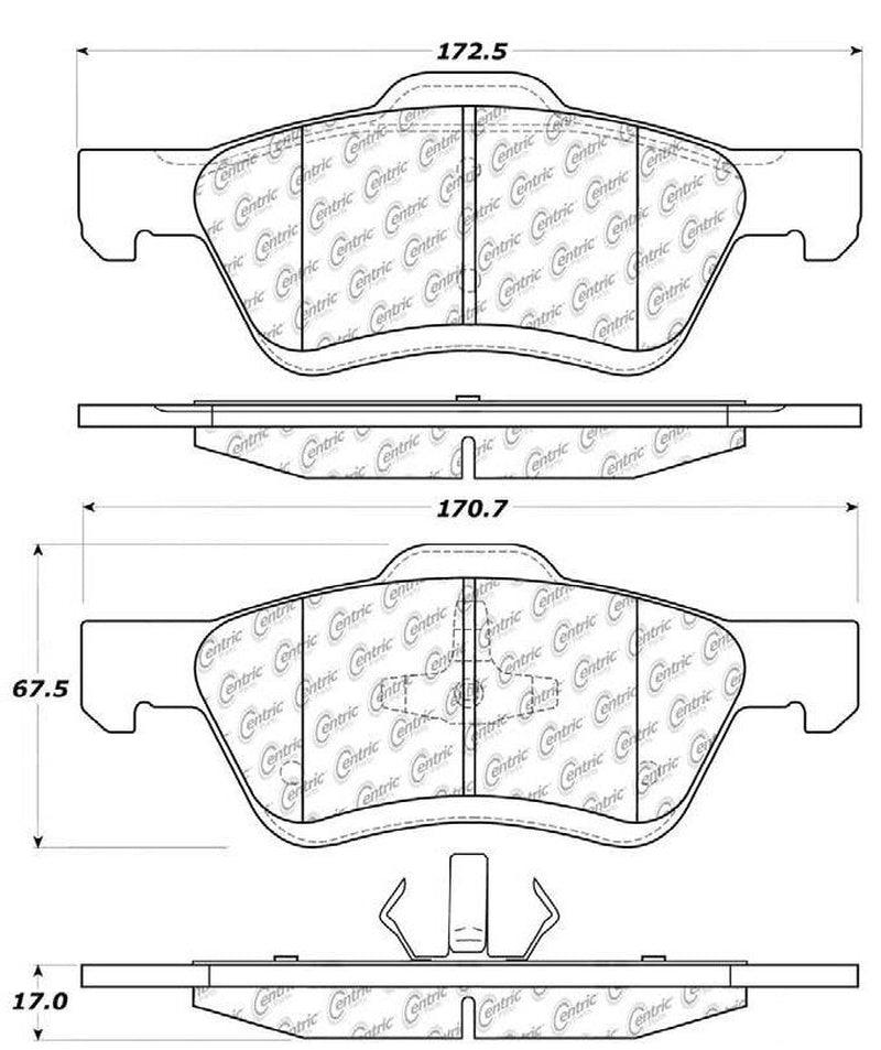 Centric Front Disc Brake Pad for Escape, Mariner (105.10473)